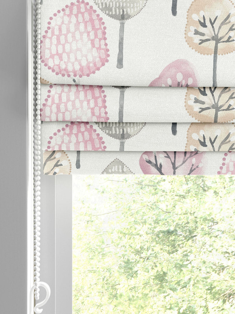 Blush Pink Trees roman blind, made to measure - British product