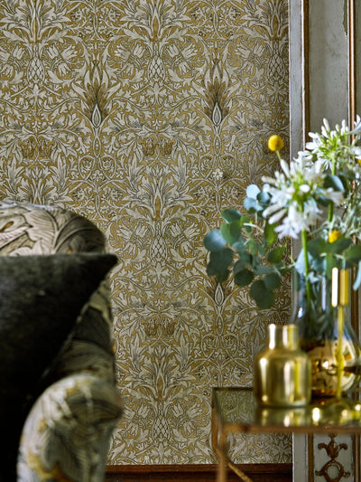 Next Morris & Co. Blue Snakeshead Wallpaper- Buy online at McGrocer