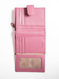 Lakeland Leather mauve pink small tab purse - British product