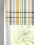 Roman blind yellow multi stripe children's design - British product
