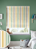 Roman blind yellow multi stripe children's design - British product