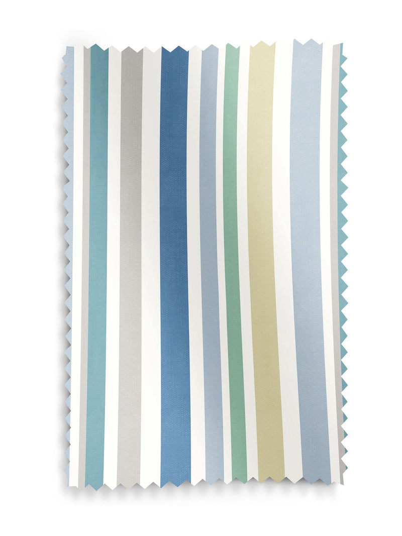 Roman blind in blue multi stripe pattern for kids bedroom, UK version