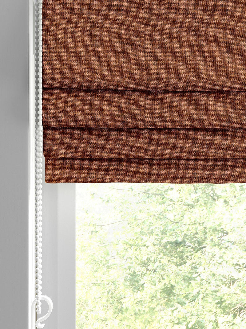 Terracotta Brown Paso roman blind made to measure, UK version