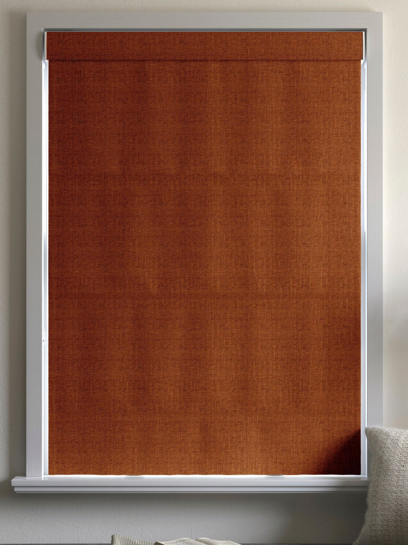 Terracotta Brown Paso roman blind made to measure, UK version