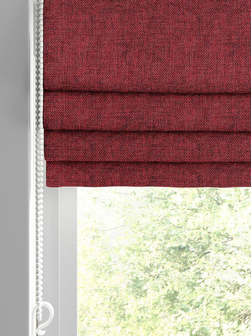 Burgundy red roman blind made to measure, UK version