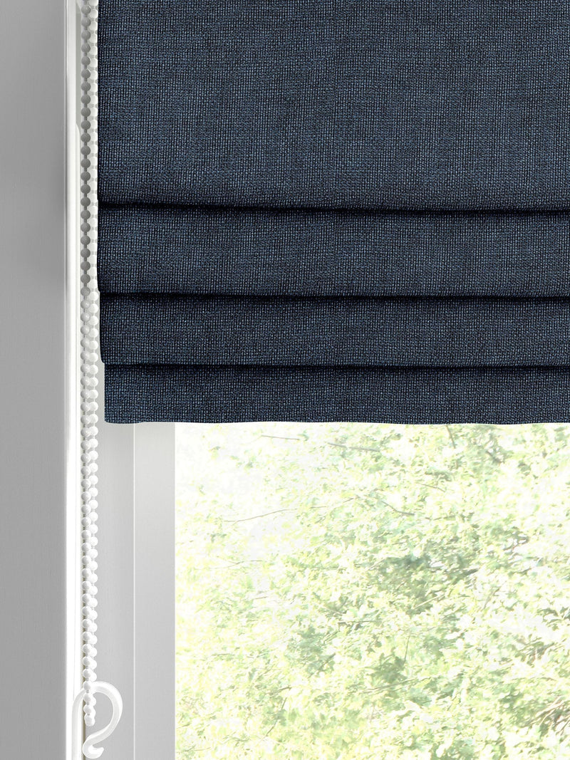 Ink Blue Paso made to measure roman blind - British product