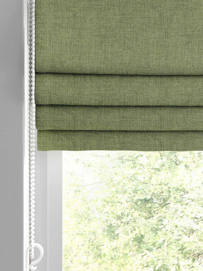 Paso roman blind apple green textured woven (British brand)