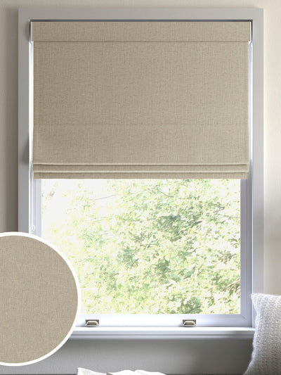 Next Harvi Oatmeal Natural Made to Measure Roman Blind- Buy online at McGrocer