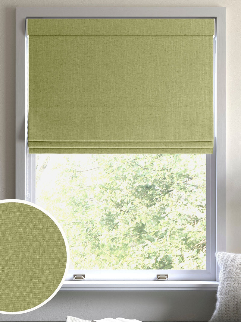 Harvi Apple Green made to measure Roman blinds (British brand)