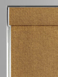 Harvi made to measure saffron yellow Roman blinds, imported from the UK