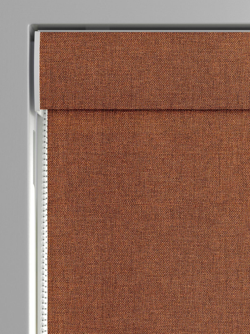 Harvi rust orange made to measure roman blinds, imported from the UK