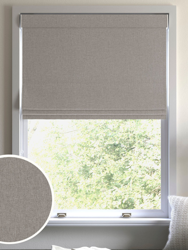 Harvi Otter Brown made to measure roman blind, UK version