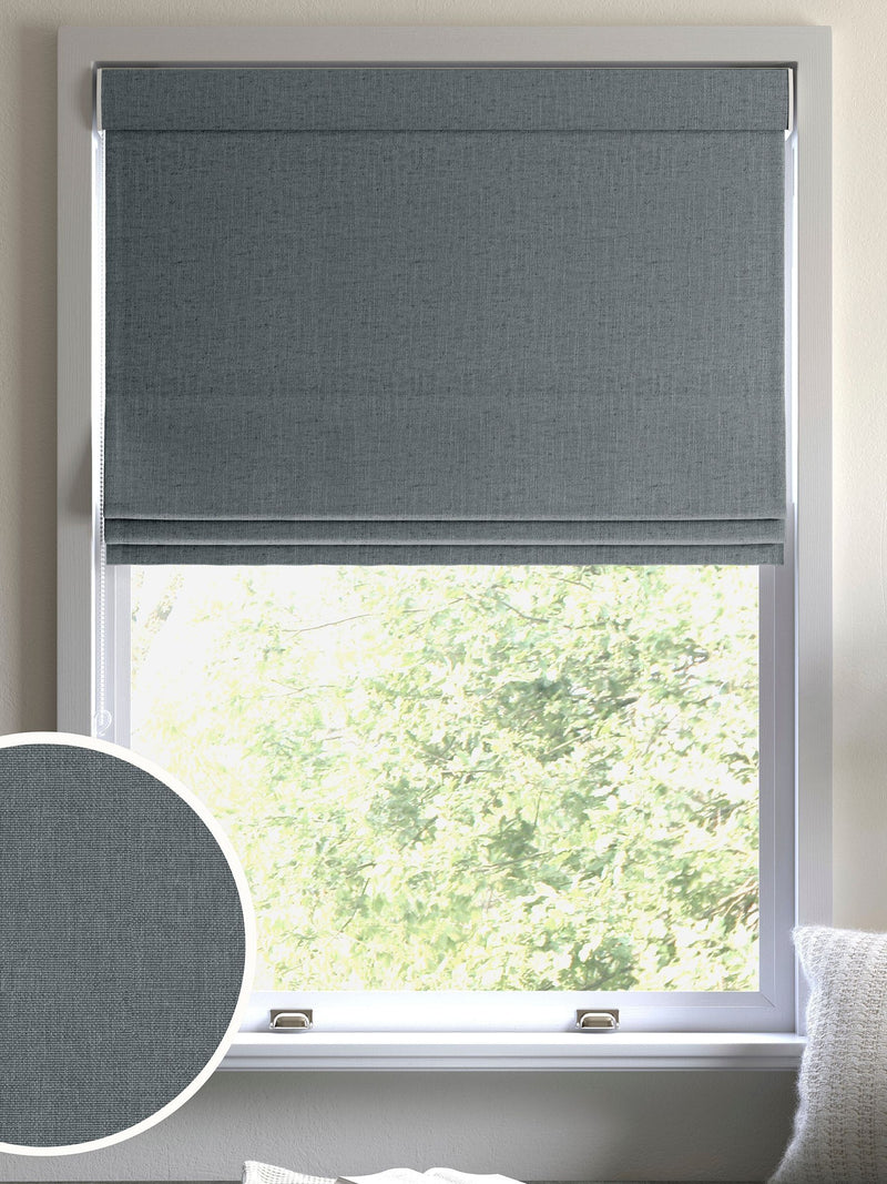 Harvi roman blind made to measure slate grey (British brand)