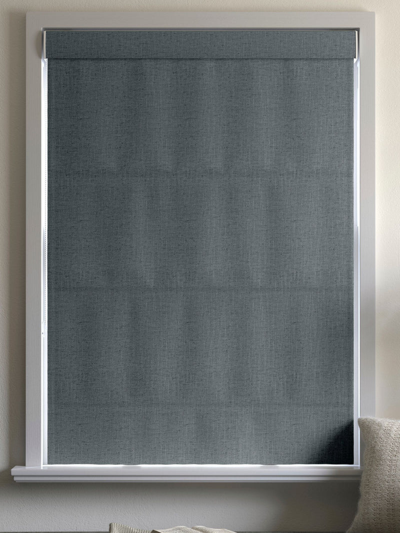 Harvi roman blind made to measure slate grey (British brand)