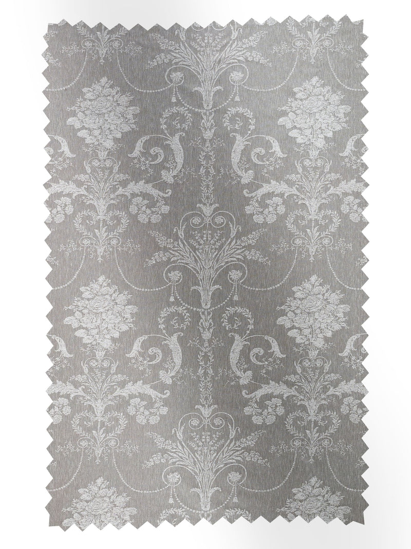 Laura Ashley steel grey Josette woven fabric by the metre, imported from the UK
