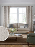 Laura Ashley steel grey pussy willow embroidery fabric, British brand