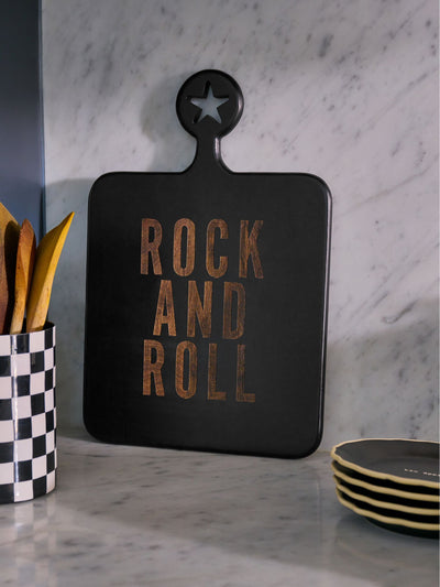 Next Rockett St George Black Rock & Roll Wood Serveboard Large- Buy online at McGrocer