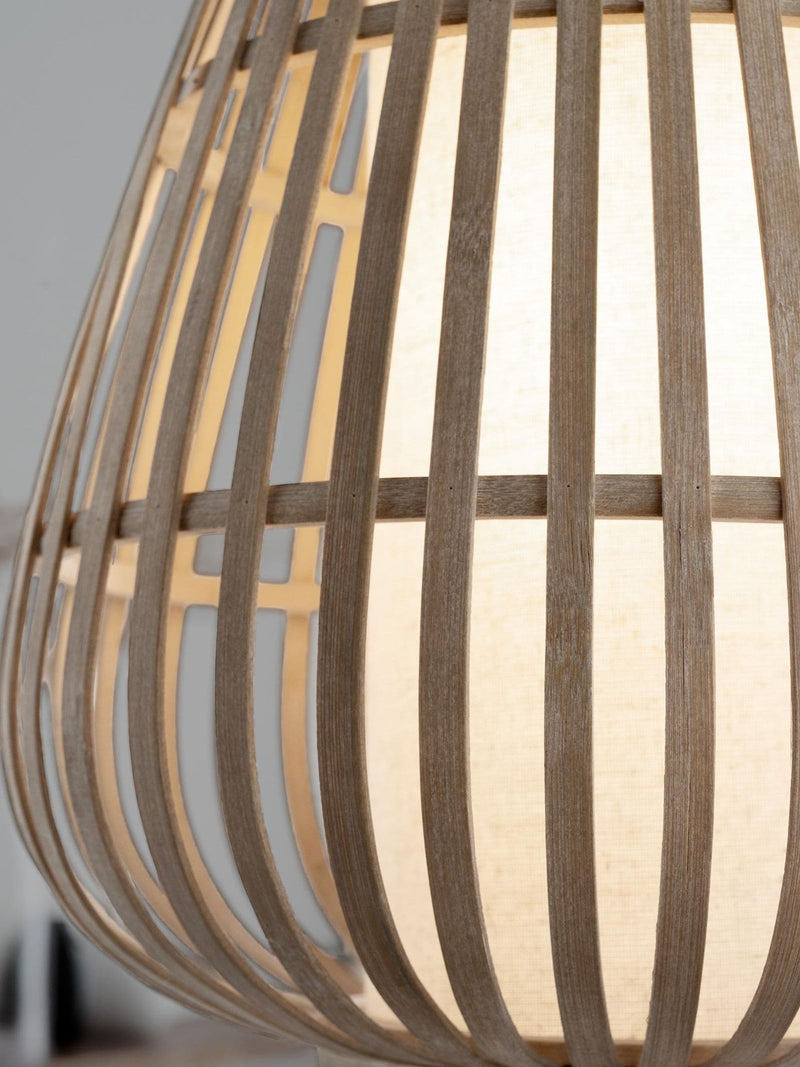 Kita easy fit pendant lamp shade natural wood, UK version