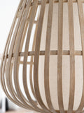 Kita easy fit pendant lamp shade natural wood, UK version