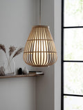 Kita easy fit pendant lamp shade natural wood, UK version