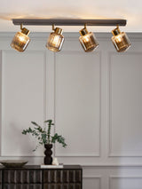 Next Jensen Smoke Grey 4 Light Bar Ceiling Spotlight- Buy online at McGrocer