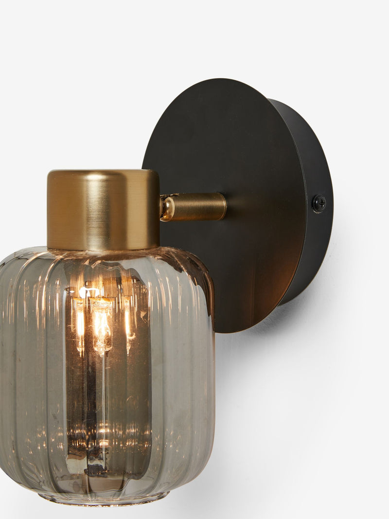 Jensen smoke grey wall light (British brand)