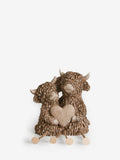 Brown Hamish Highland Cow dangly legs ornament - British product