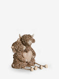 Brown Hamish Highland Cow dangly legs ornament - British product