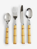 Rockett St George bamboo effect 16 piece cutlery set, imported from the UK