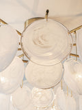 Brass Claremont flush ceiling light, imported from the UK