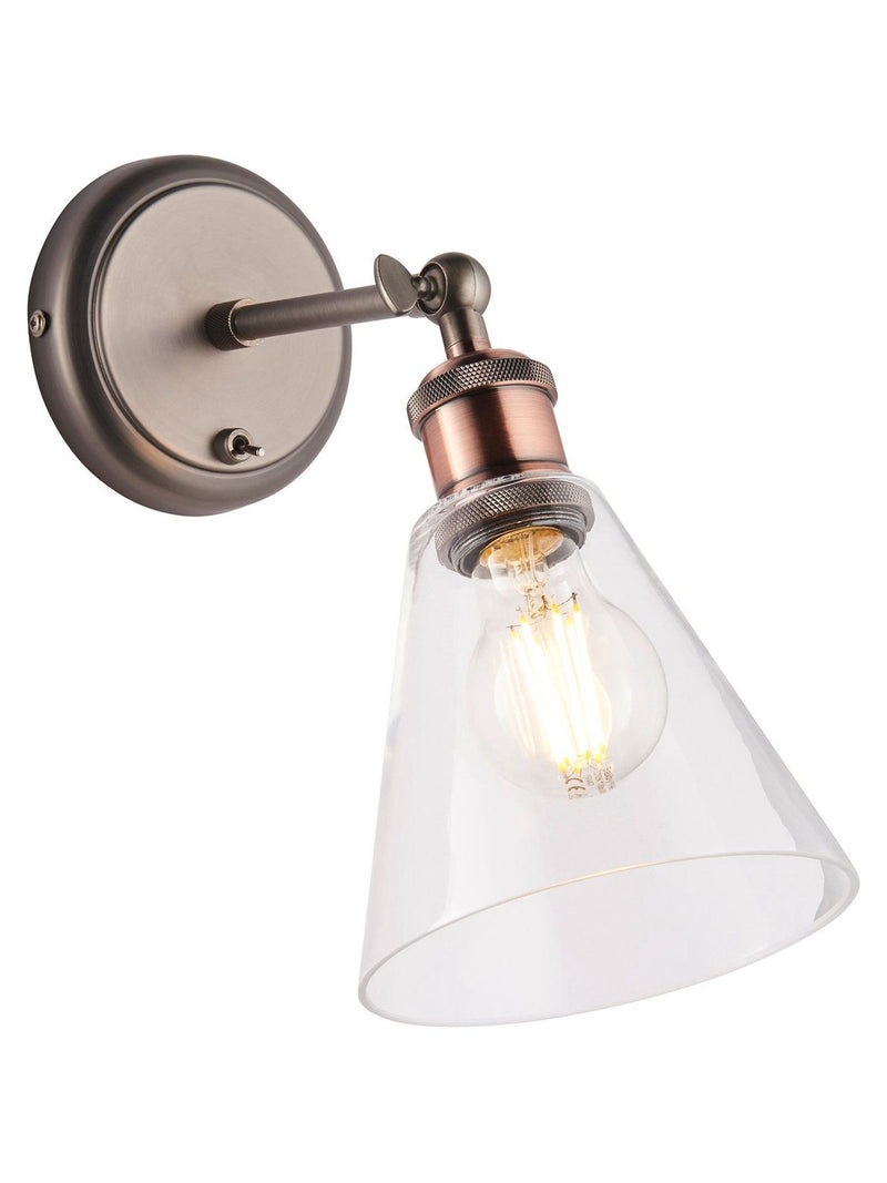 Gallery Home Hamilton Clear Shade wall light (British brand)