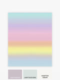 Pink rainbow ombre wallpaper sample A4 size - British product