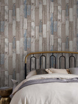 Next Natural Distressed Wood Plank Paste the Wall Wallpaper Sample A4- Buy online at McGrocer