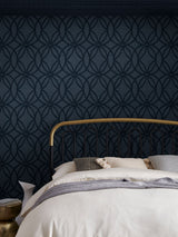 Next Navy Geometric Luxe A4 Wallpaper Sample- Buy online at McGrocer