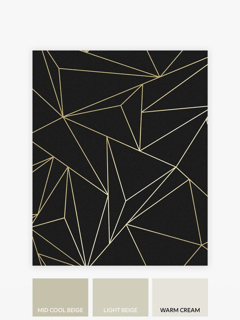 Black Abstract Geo wallpaper sample, imported from the UK