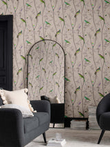 Next Chinoiserie Bird Trail in Duck Egg Blue A4 Wallpaper Sample- Buy online at McGrocer