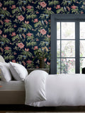 Blue Birds & Blooms wallpaper sample A4 - British product