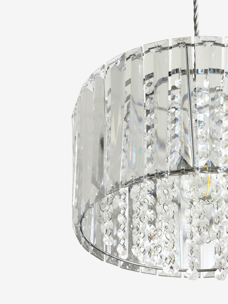 Astor clear acrylic bead ceiling light, imported from the UK