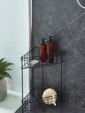 Two Tier Wire Corner Caddy Black Height 39.5cm - British product