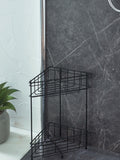 Two Tier Wire Corner Caddy Black Height 39.5cm - British product