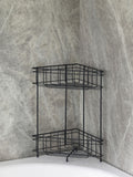 Two Tier Wire Corner Caddy Black Height 39.5cm - British product