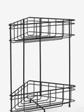Two Tier Wire Corner Caddy Black Height 39.5cm - British product