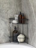 Two Tier Wire Corner Caddy Black Height 39.5cm - British product