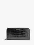 Whistles black long shiny croc effect purse, imported from the UK