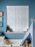 Laura Ashley Dark Seaspray Blue kids roman blind, imported from the UK