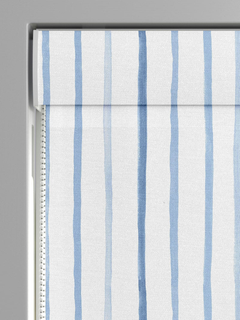 Laura Ashley Dark Seaspray Blue kids roman blind, imported from the UK