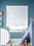 Laura Ashley Dark Seaspray Blue kids roman blind, imported from the UK