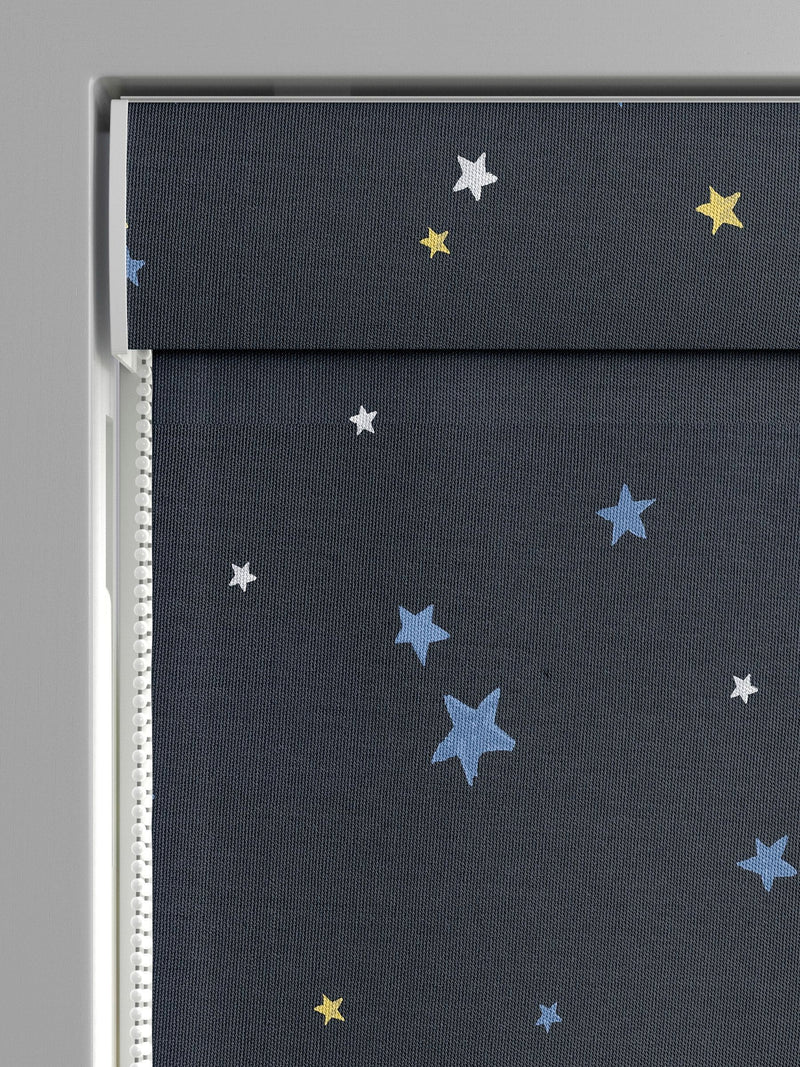 Laura Ashley kids roman blind midnight blue stars, imported from the UK