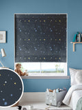 Laura Ashley kids roman blind midnight blue stars, imported from the UK