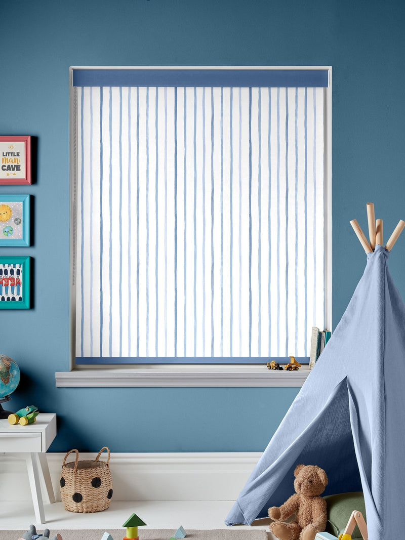 Laura Ashley Dark Seaspray Blue roller blind (British brand)